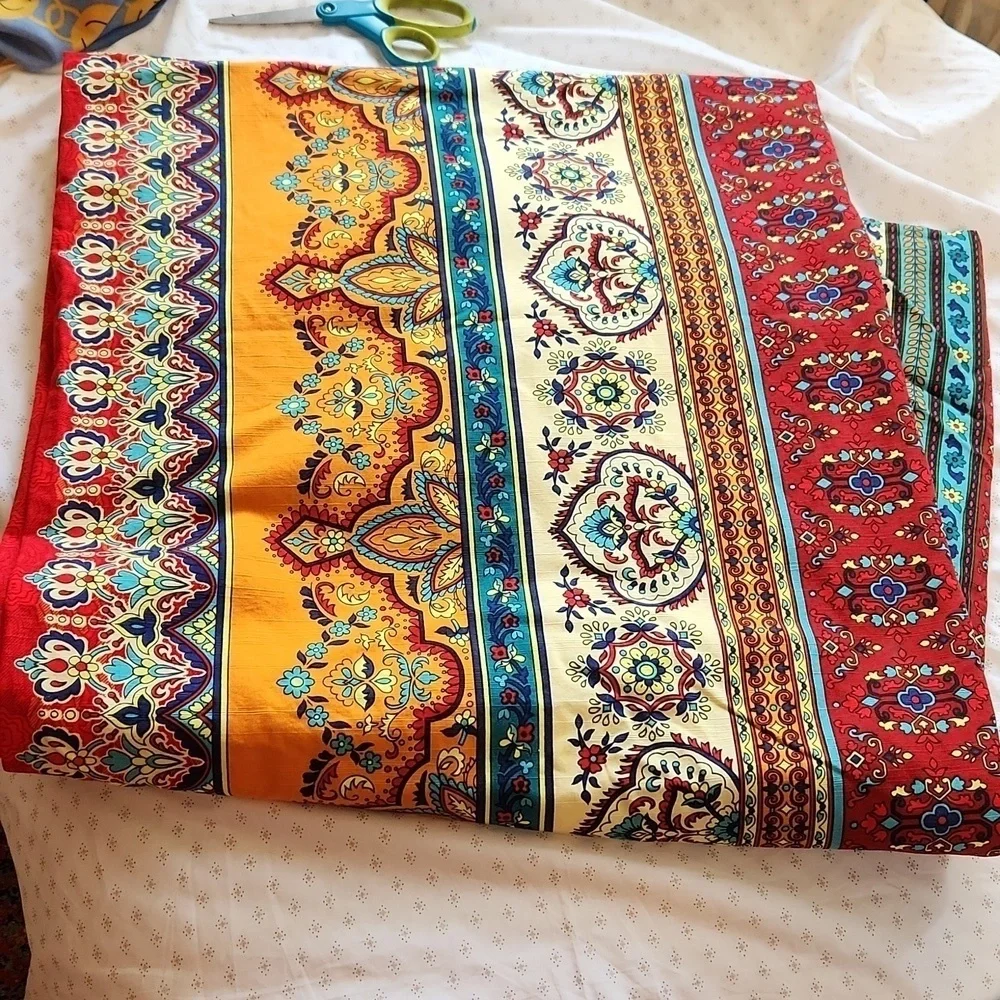 NWOT Bohemian multicolor floral print heavy cotton duvet cover 90
